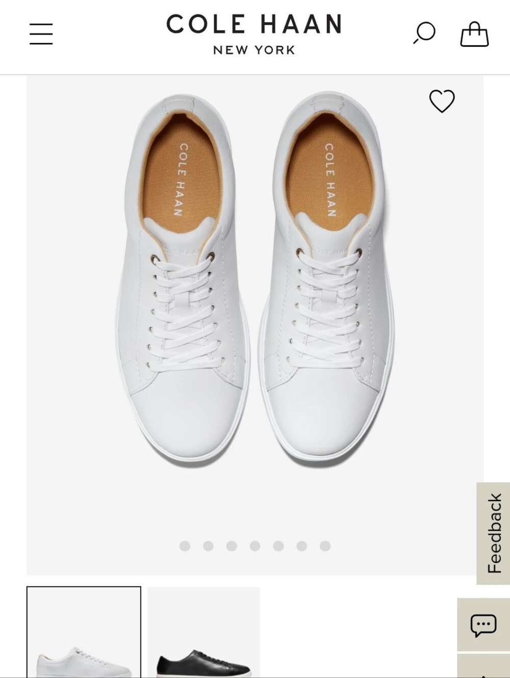 Cole Haan White Crosscourt Sneakers - Picture 8 of 9